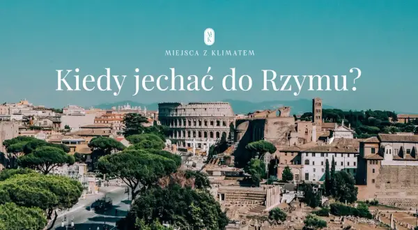 Koloseum i Forum Romanum w słoneczny dzień. Idealny czas na zwiedzanie Rzymu w marcu, gdy kwitną drzewa i jest mniej turystów.