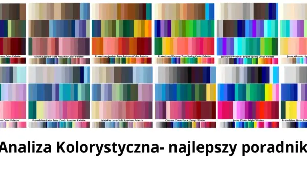 Analiza kolorystyczna: palety barw dla pór roku – jesień, wiosna, lato, zima.