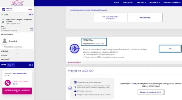 Wizz Flex za 5 zł pozwala na zmianę lotu online bez opłat. Dowiedz się, ile kosztuje przebukowanie biletu Wizzair.
