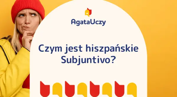 Zastanawiasz się nad hiszpańskim **subjuntivo presente**? Dziewczyna w żółtej kurtce i czerwonej czapce myśli intensywnie.