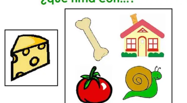 Juegos de conciencia fonológica online: ¿qué rima con queso? Hueso, casa, tomate, caracol.