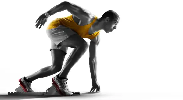 Atleta listo para jugar y competir en deportes.