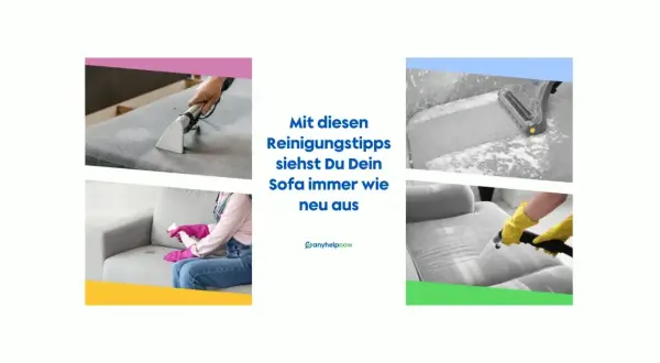 Sofa-Reinigung: Fleckenentfernung und Dampfreinigung für ein wie neues Sofa.
