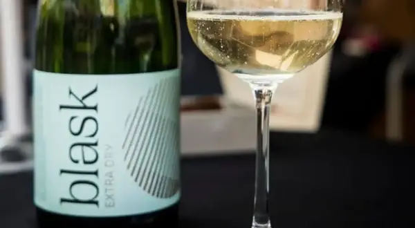 Butelka i kieliszek musującego wina. To jest prosecco, idealne na każdą okazję.