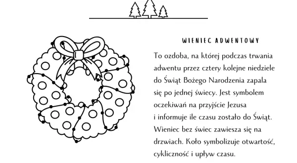 Wieniec adwentowy, ozdoba z kółkami i kokardą, to ciekawa ciekawostka o Bożym Narodzeniu. Symbolizuje oczekiwanie i upływ czasu.