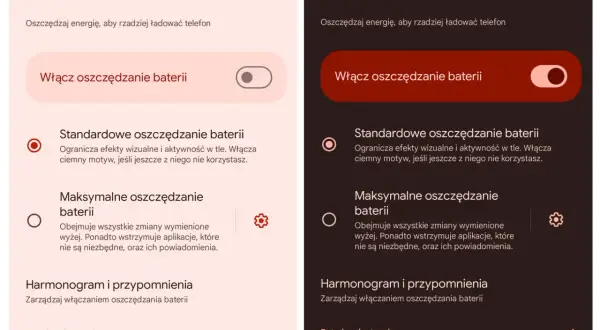 Dwa ekrany ustawień telefonu pokazują opcje oszczędzania baterii. Czy tryb oszczędzania baterii niszczy baterię iPhone? Nie, ten tryb pomaga wydłużyć czas pracy.