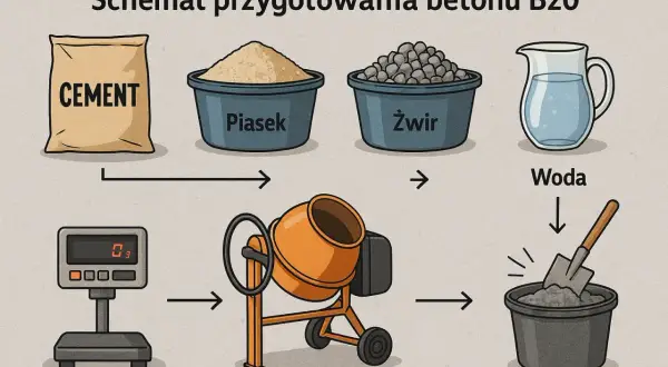 Jak zrobić beton B20? Poradnik krok po kroku: proporcje i błędy
