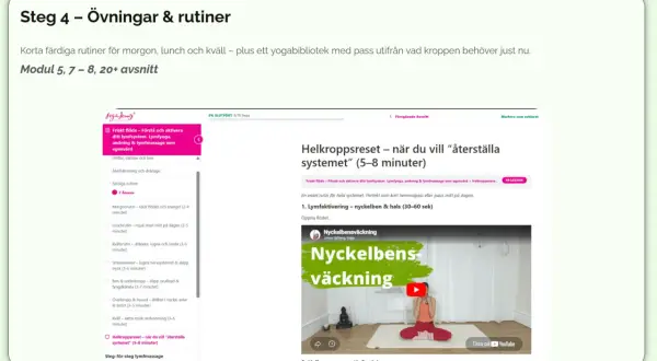 Enkel rutin för att få igång lymfsystemet med yoga och massage. Helkroppsreset för att återställa systemet.