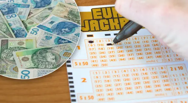 Kupon Eurojackpot i polskie banknoty.