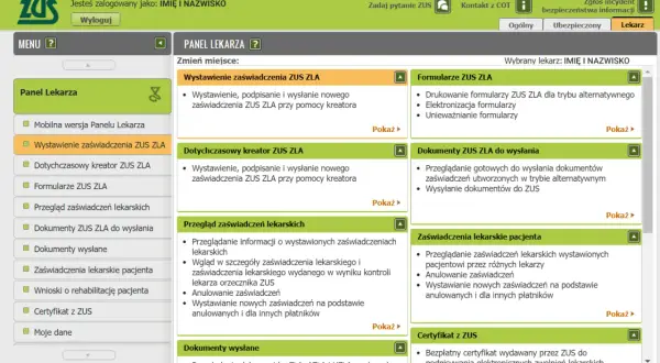 Panel lekarza ZUS: wystawianie zaświadczeń, formularze, przegląd zwolnień lekarskich. Dowiedz się, ile dni wstecz można wystawić zwolnienie lekarskie.