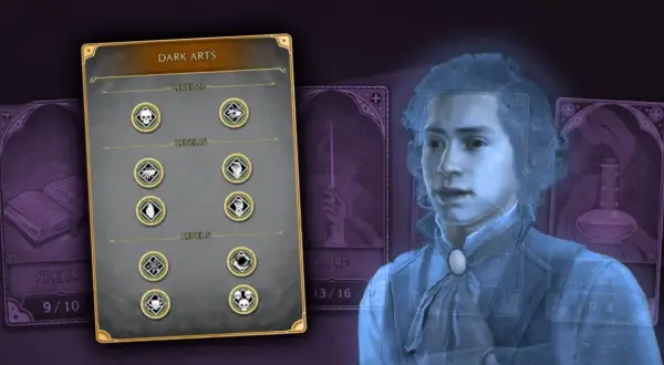 Drzewo talentów "Mroczne Sztuki" w Hogwarts Legacy. Wybierz swoje ścieżki rozwoju, by stać się potężniejszym czarodziejem.