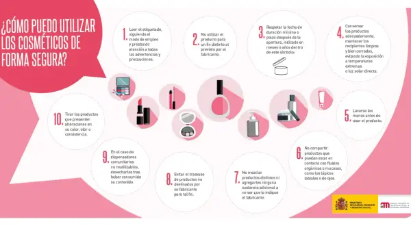 Consejos para usar cosméticos de forma segura: leer etiquetas, respetar fechas, no compartir, y desechar si hay alteraciones. ¡Así evitas riesgos!