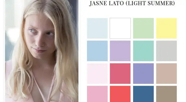 Jasne lato – subtelna blondynka o delikatnych rysach, otoczona paletą pastelowych barw idealnych dla jej typu urody.