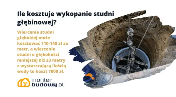 Ile kosztuje wykopanie studni głębinowej? Wiercenie studni głębokiej może kosztować 110-140 zł za metr.