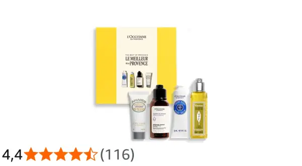 Set de spa L'Occitane con productos de almendra, verbena y más. Ideal para un momento de relax.