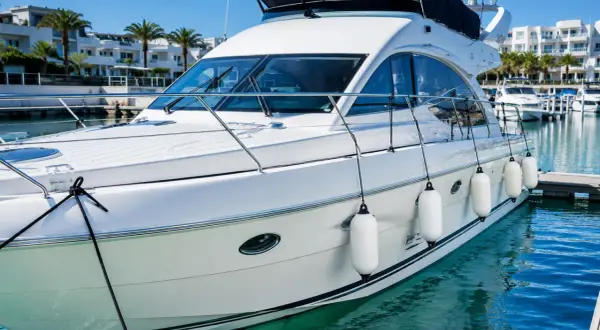 Luxusyacht im Hafen, bereit für die nächste Reise. Alles vom **ship chandler** perfekt organisiert.