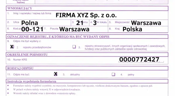 Szybki i prosty sposób na aktualny odpis z KRS bez zbędnego czekania