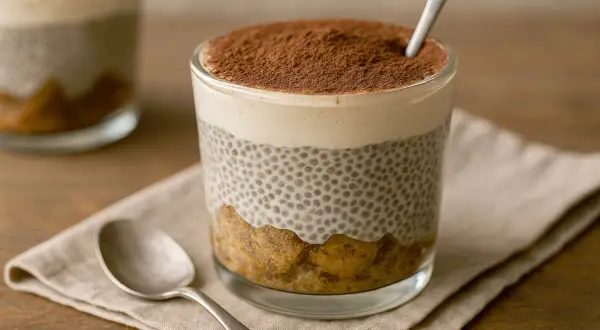 Délicieux dessert aux graines de chia, une façon simple de savoir comment utiliser les graines de chia pour un petit-déjeuner sain ou un goûter.