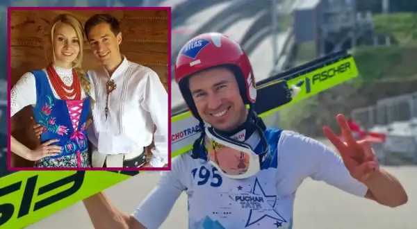 Kamil Stoch z żoną w strojach ludowych i w kasku skoczka narciarskiego. Dlaczego Kamil Stoch nie ma dzieci? To pytanie nurtuje fanów.