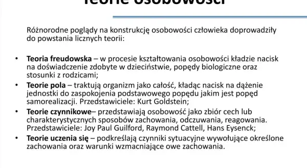 Osobowość człowieka: definicja, czynniki, teorie i rozwój