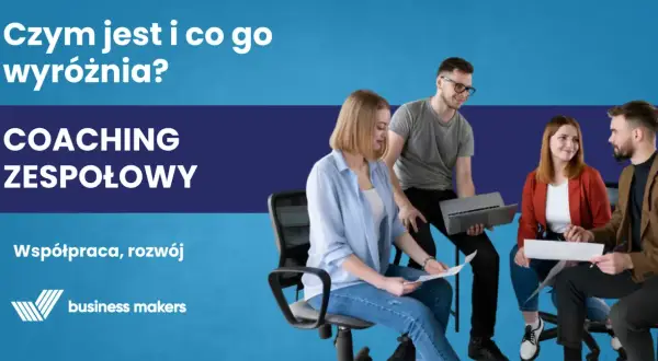 Zespół podczas sesji coachingowej, dyskutujący o współpracy i rozwoju.