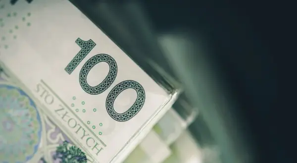 Stos banknotów 100 zł. Czy to zapowiedź dodatkowych 200 zł do emerytury za dzieci?