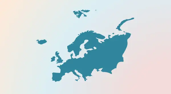 Mapa Europy z zaznaczonymi wyspami. Czy wiesz, gdzie znajduje się najmniejsze państwo w Europie?