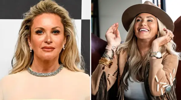 Carolina Gynning strålar på Elle-galan i en elegant klänning och på en annan bild i en bohemisk stil med hatt.