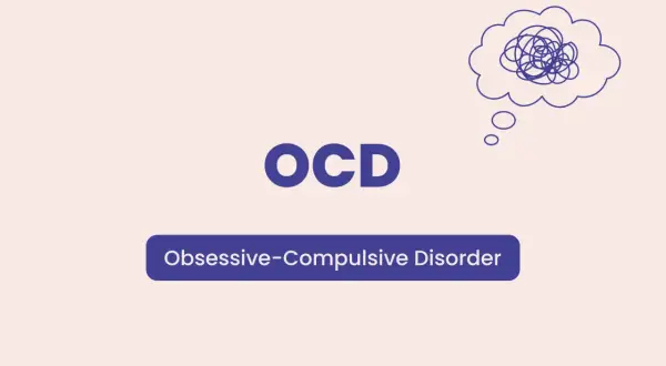 OCD, tvångssyndrom. Tankebubblan visar hur det känns när jag har ångest.