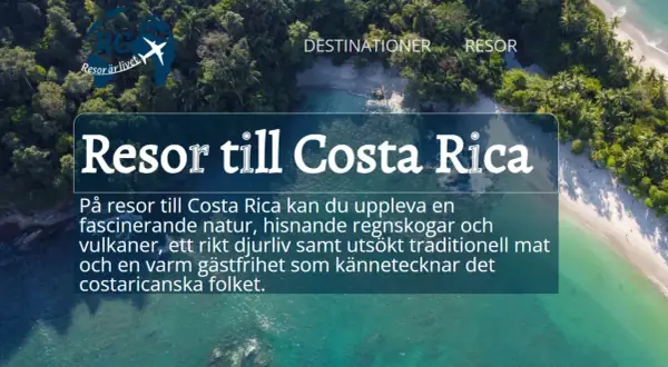 Resor till Costa Rica bjuder på fantastisk natur, regnskogar och djurliv. Här är några tips för din resa till Costa Rica.