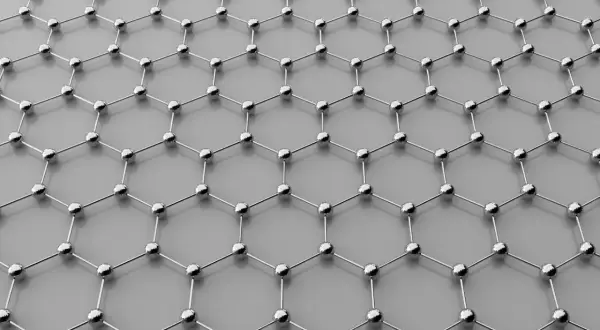 Abstrakte Darstellung eines molekularen Gitters, wie es in nanopartikel sonnencreme verwendet wird.
