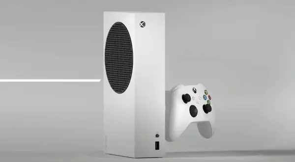 Biała konsola Xbox Series S z kontrolerem. Poznaj jej możliwości i xbox series s specyfikacja.