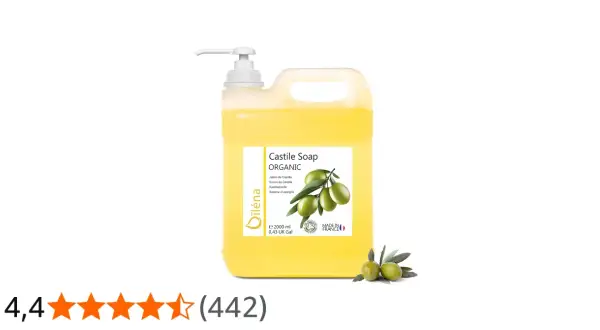 Grande flacone di sapone di Castiglia biologico, ideale per la pulizia del corpo e della casa. Sapone di castiglia a cosa serve? A tutto!