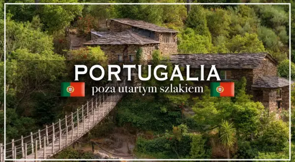 Kamienne domy i drewniany most w malowniczej wiosce w Portugalii, poza utartym szlakiem. Odkryj urokliwe portugalia miasta.