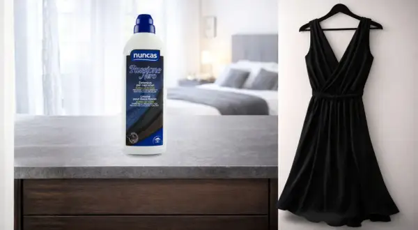 Detersivo per capi scuri e un vestito nero. Ideale per lavare bianchi e neri insieme, mantenendo i colori brillanti.