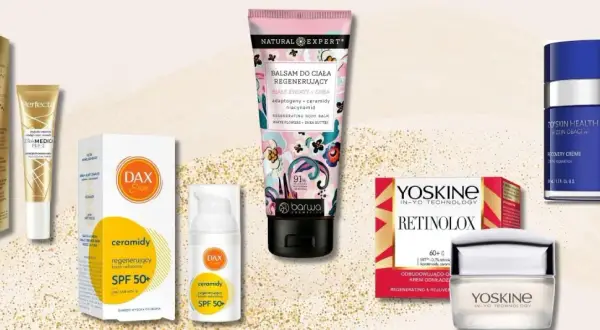 Kremy z ceramidami i peptydami: Perfecta Ceramiedica, Dax Sun, Yoskin Retinolox. Balsam regenerujący Barwa i krem ZO Skin Health.