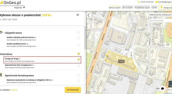 Na OnGeo.pl sprawdzisz, jak sprawdzić czy droga jest gminna, analizując dostęp do drogi.