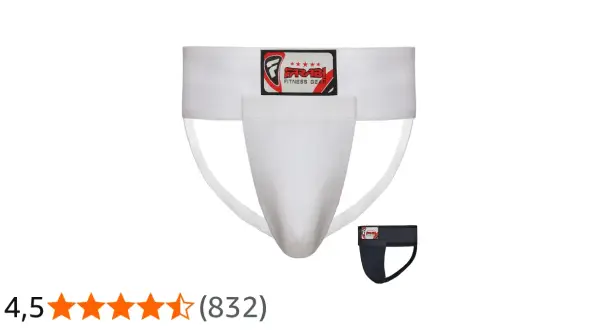 Conchiglia protettiva da uomo per sport, con logo Farabi Fitness Gear.