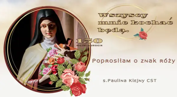 Św. Paulina prosiła o znak róży, wierząc, że imię róża jest święte. Obraz upamiętnia 150. rocznicę urodzin.