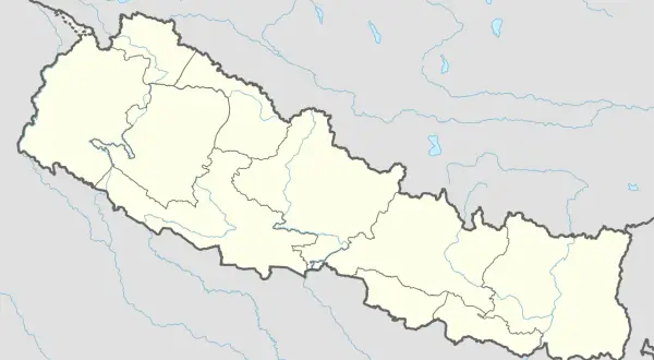 Mapa administracyjna Nepalu z zaznaczonymi granicami i rzekami.