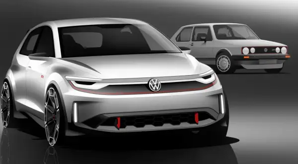Nowoczesny i klasyczny Volkswagen GTI, pokazujący ewolucję designu.