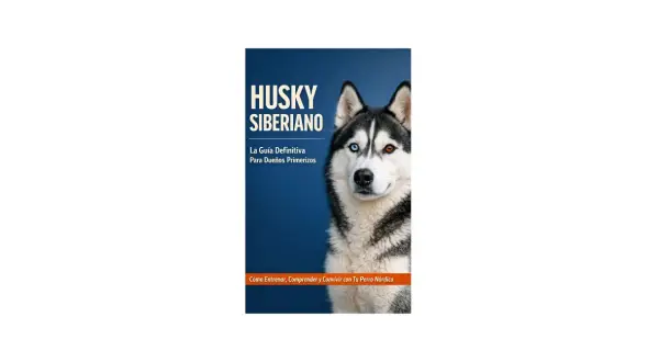 Un perro de Groenlandia, un Husky Siberiano con ojos de distinto color, en la portada de una guía para dueños primerizos.