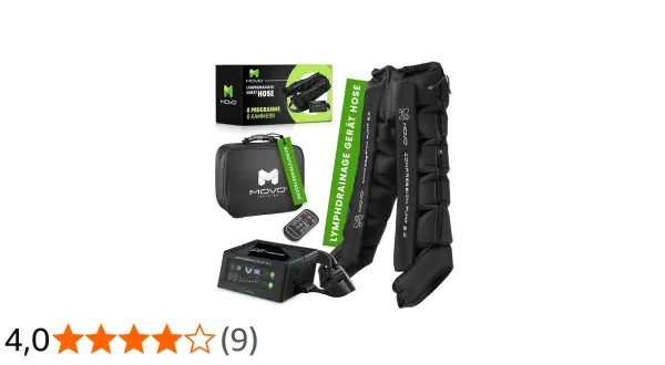 Lymphdrainage Hose von Movo, ideal für die Anwendung zu Hause. Dieses Gerät könnte auch von der Krankenkasse bezuschusst werden.
