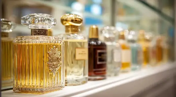 Eleganckie perfumy tureckie damskie w ozdobnych flakonach, kuszące bogactwem zapachów.