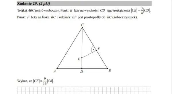 Zadanie 29 z matury z matematyki: dowód geometryczny z trójkątem równobocznym. Ile jest zadań otwartych na maturze z matematyki?