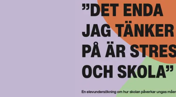 Det enda jag tänker på är stress och skola." En elevundersökning om hur skolan påverkar ungas mående.