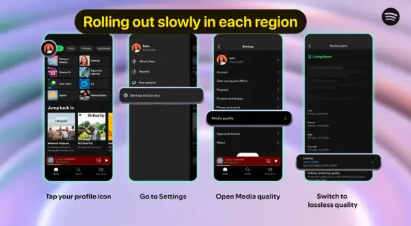Spotify jakość dźwięku: od niskiej do bezstratnej. Wybierz najlepszą jakość dla siebie w ustawieniach.