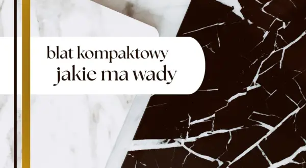 Blat kompaktowy – jakie ma wady? Elegancki design z kontrastującymi wzorami marmuru.
