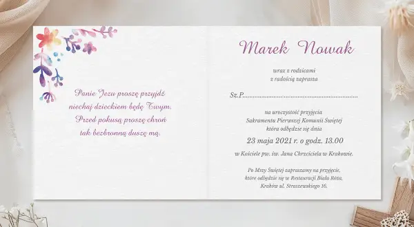 Wypisz zaproszenia na Komunię jak ekspert: Wzory i etykieta