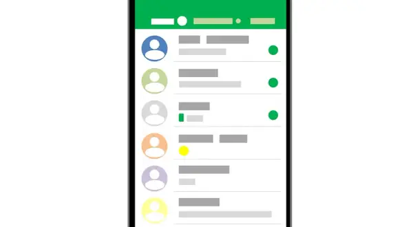 Ekran telefonu z listą kontaktów i wiadomości, pokazujący jak działa Viber.